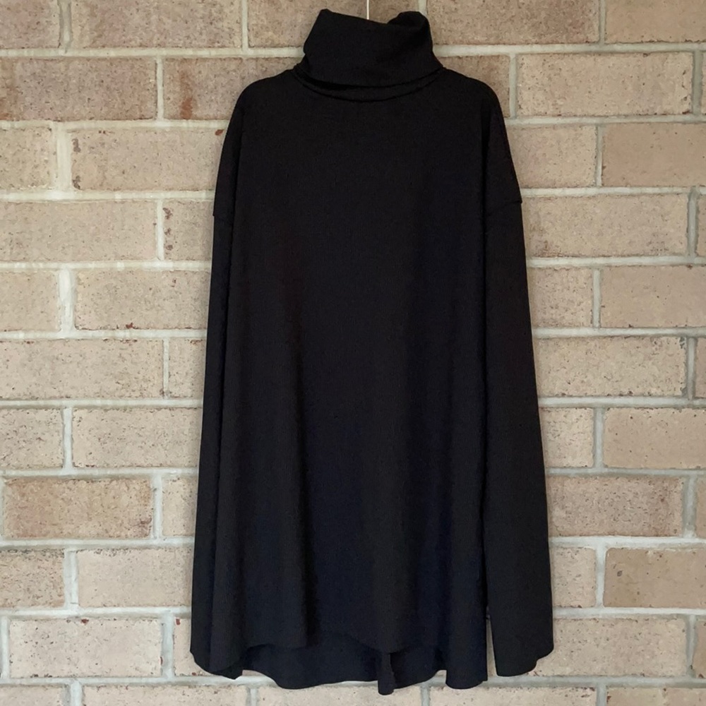 Nasty Gal Black Ribbed Turtleneck Top - Picture 1 of 12